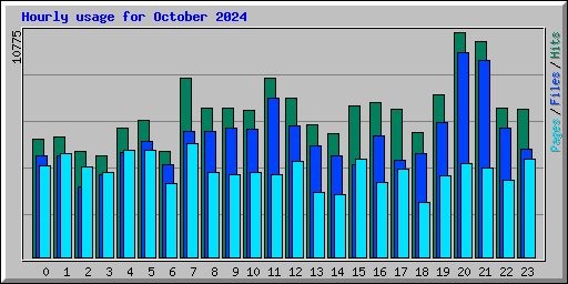 Hourly usage for October 2024