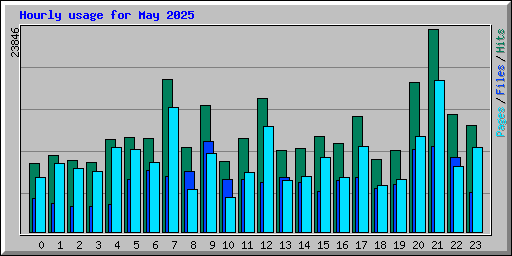 Hourly usage for May 2025